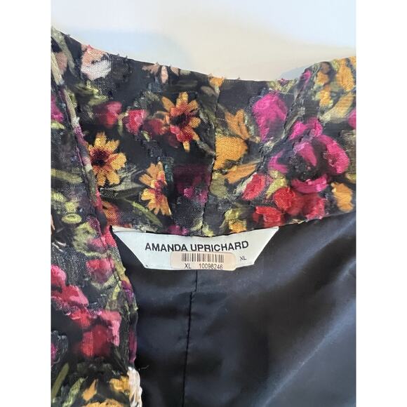 Amanda Uprichard Revolve Hera Floral deep V Romantic Thong Bodysuit Sz XL - Picture 5 of 12